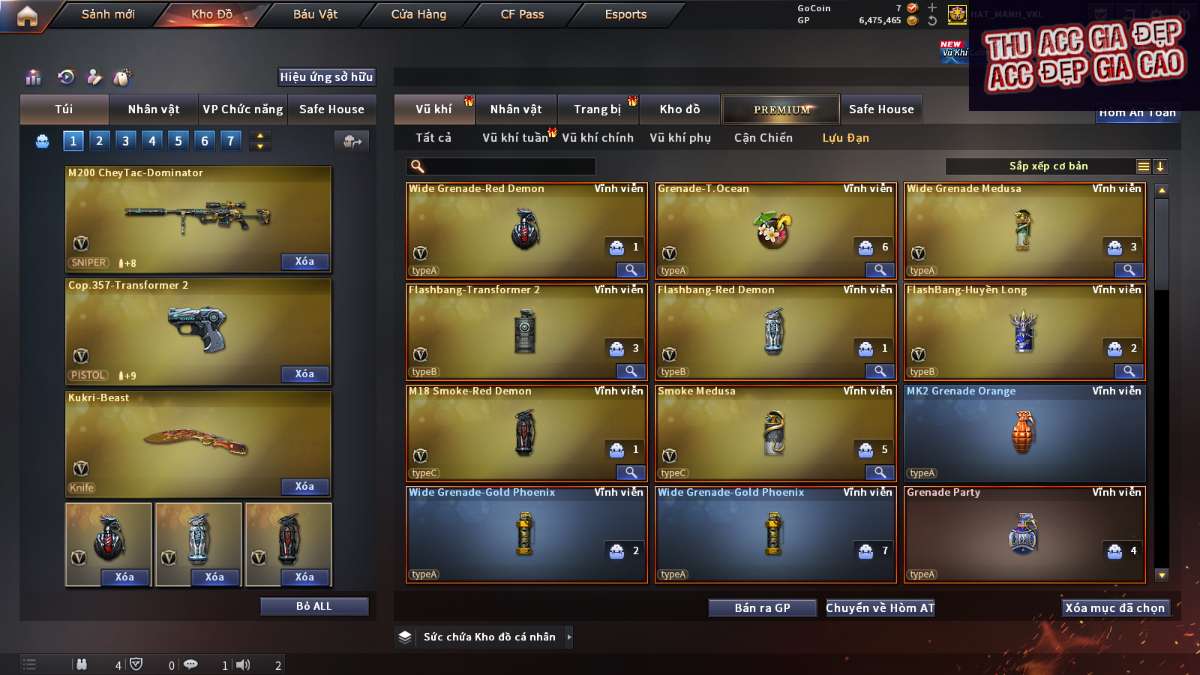shop acc cf uy tin gia re